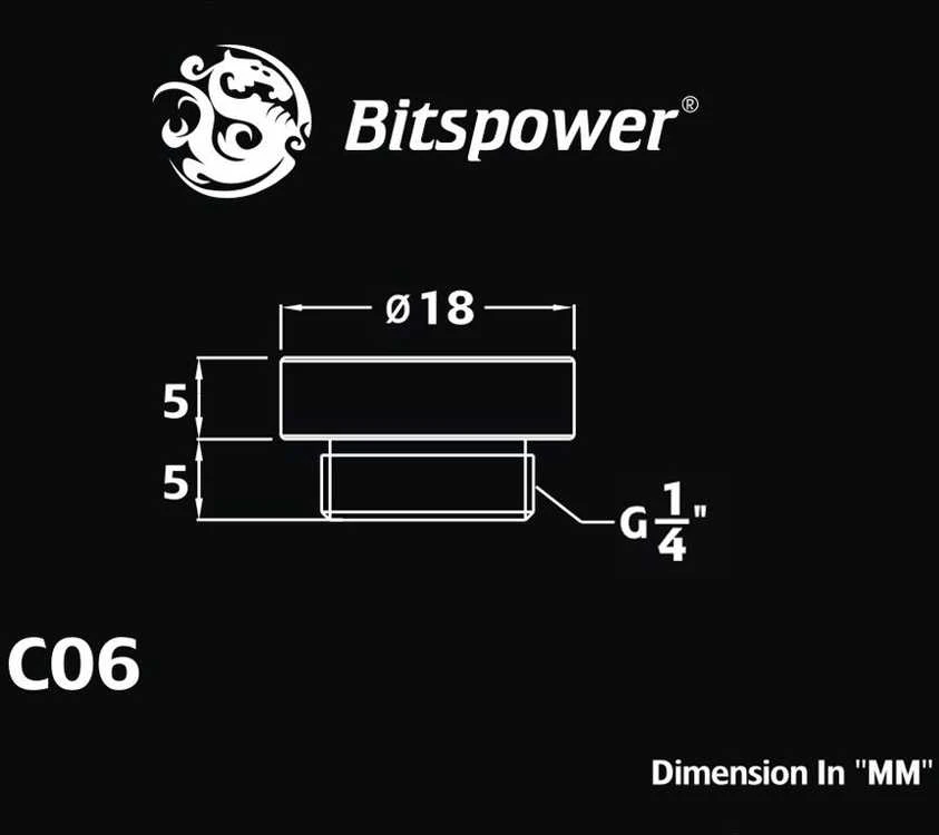Bitspower sandarinimo kamštis G1/4 colio AG – baltas