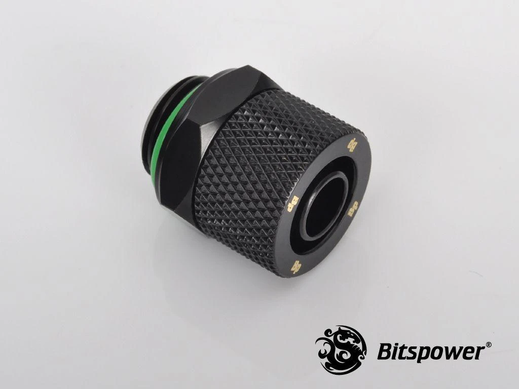 Bitspower juoda jungtis su žalia tarpine