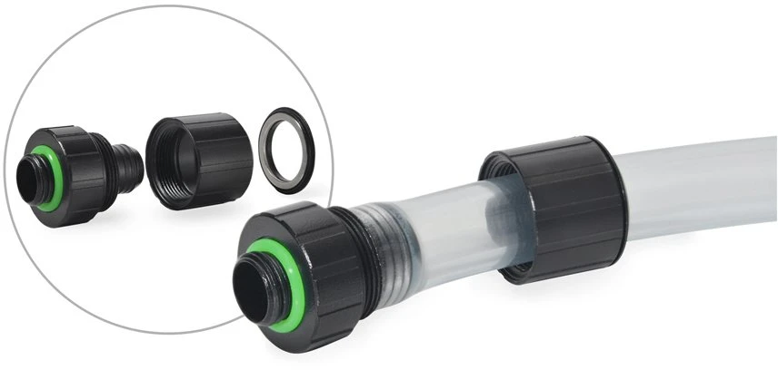 Bitspower Artemis Anschluss gerade G1/4 col. AG auf 16/10mm, drehbar – matt juodas