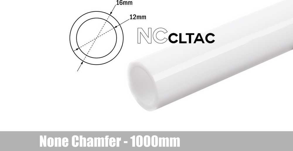 „Bitspower Crystal Link“ vamzdelis 16/12 mm, 1000 mm, baltas