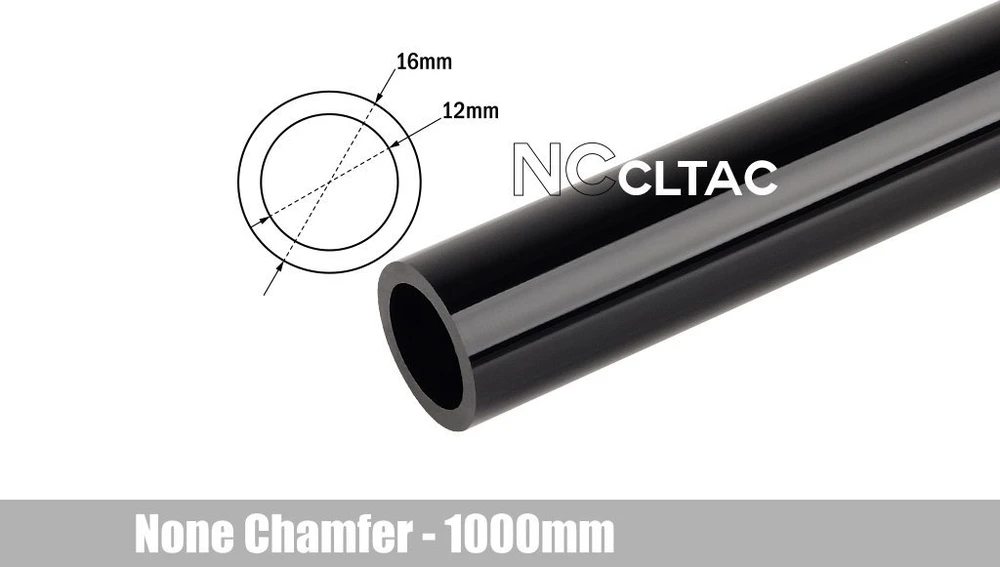 „Bitspower Crystal Link“ vamzdelis 16/12 mm, 1000 mm, juodas