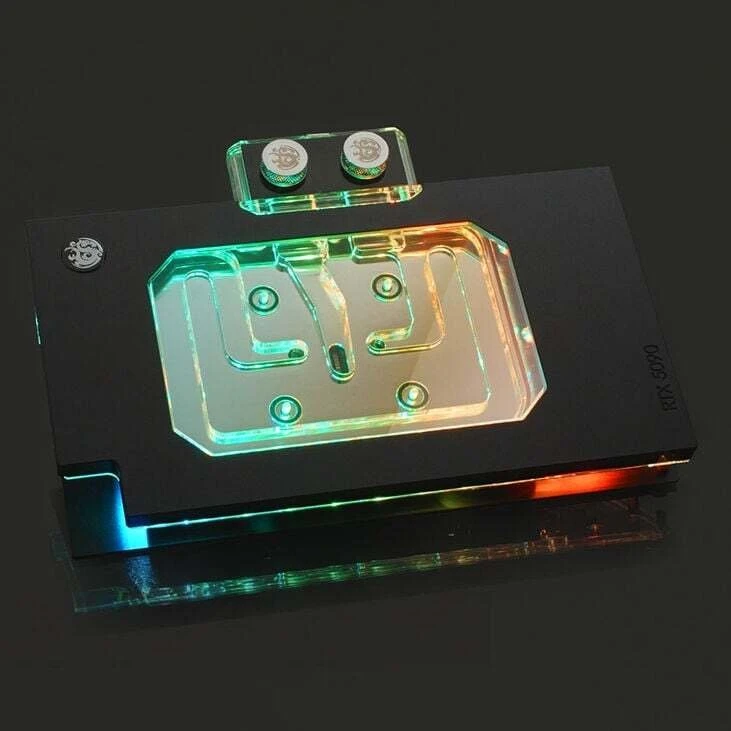 Bitspower NEBULA TUF Gaming RTX 5090 Vanduo Cooler, ARGB – acrylic, juodas