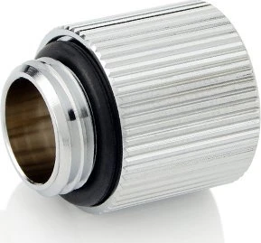 „Bitspower Touchaqua“ adapteris, tiesus G1/4 colio lizdas į G1/4 colio lizdą, 2 vnt. pakuotėje, 15 mm, sidabrinis