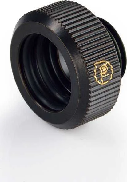 „Bitspower Touchaqua“ adapteris, jungtis: G1/4 colio AG - 14 mm išorinis kietojo vamzdžio skersmuo – 2 vnt. pakuotė, juodas