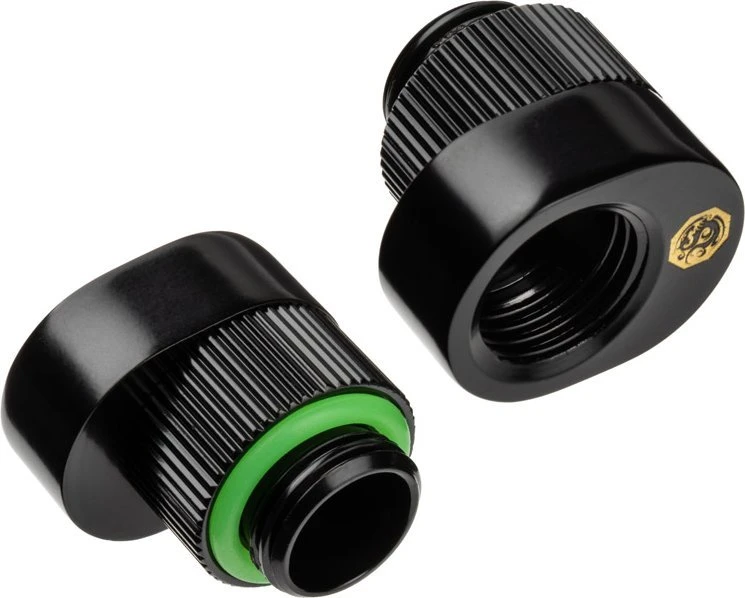 Bitspower Extension Offset – juodas, pack of 2