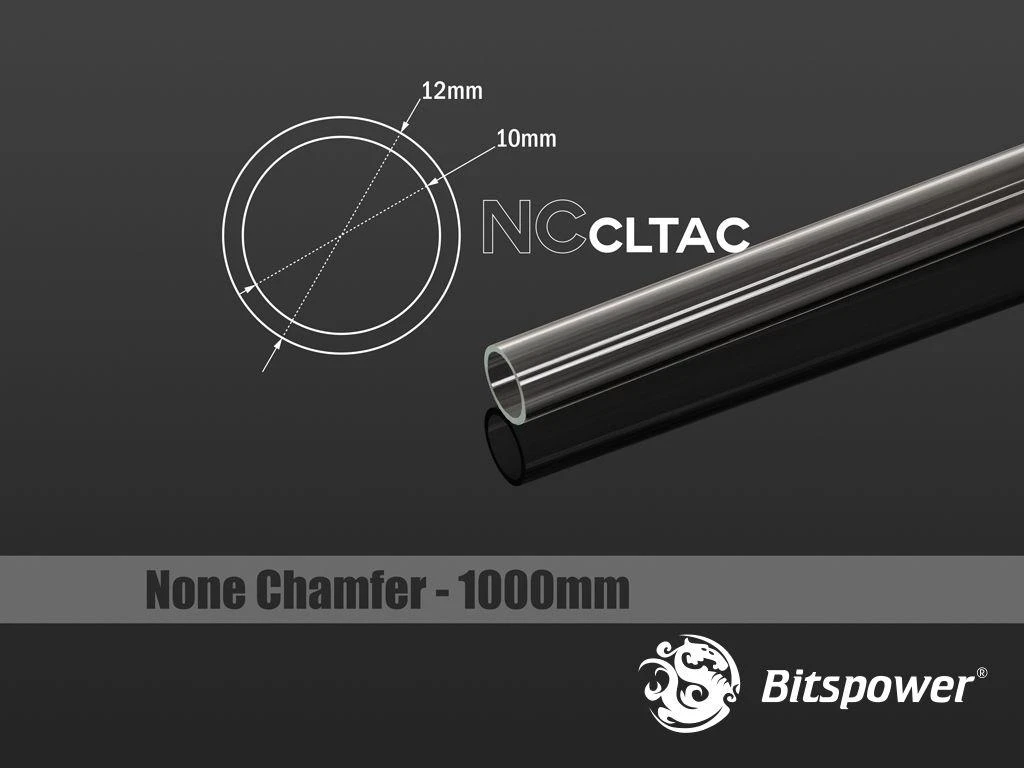 „Bitspower Crystal Link“ vamzdelis 12/10 mm, ilgis 1000 mm, skaidrus
