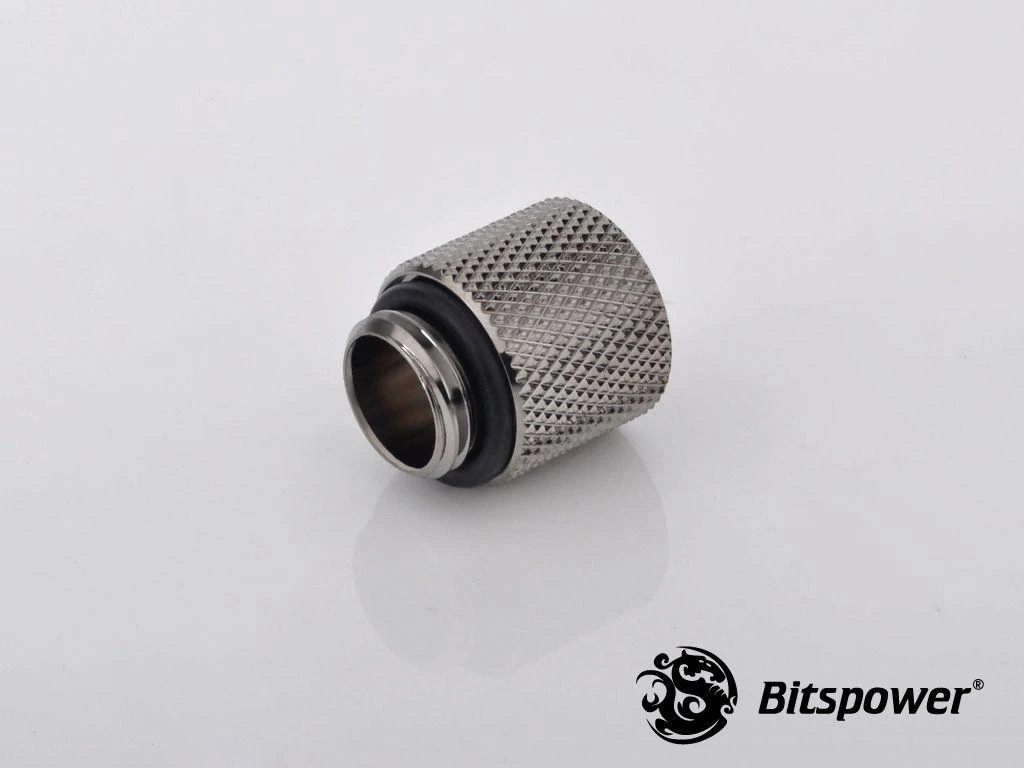 Bitspower adapteris G1/4 colio kištukas į G1/4 colio kištuką – 15 mm, blizgiai juodas