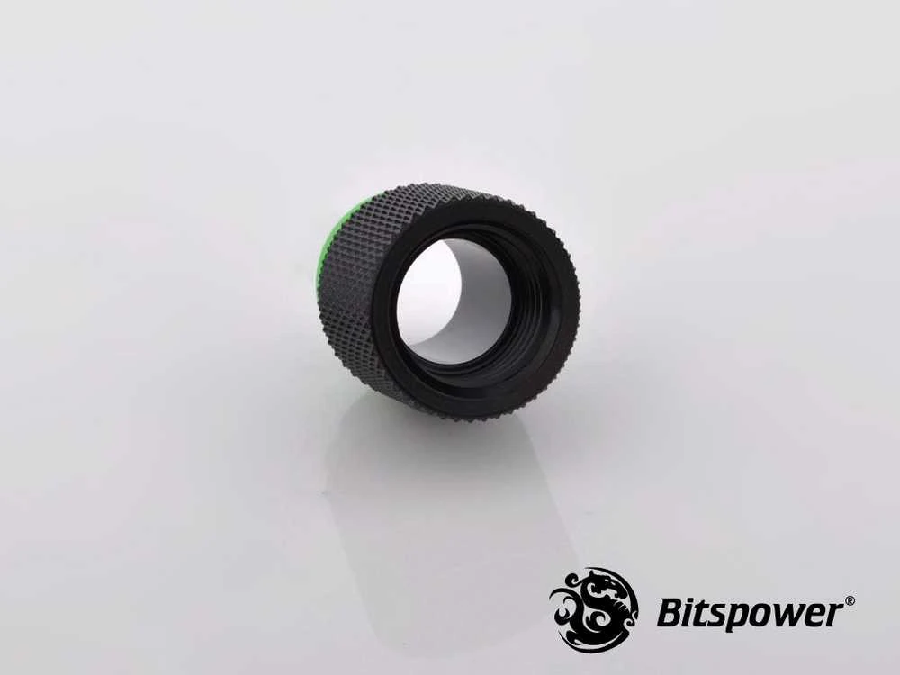 Bitspower adapteris G1/4 colio AG į G1/4 colio IG – 15 mm, matinis juodas