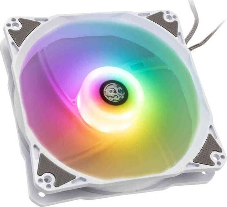 Bitspower Notos RGB PWM korpuso ventiliatorius, 120mm – baltos spalvos, 5er-Pack
