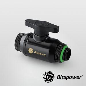 „Bitspower“ uždarymo vožtuvas 1x IG 1/4 sriegio ☐ 1x G1/4 sriegio AG, pasukamas ☐ matinis juodas