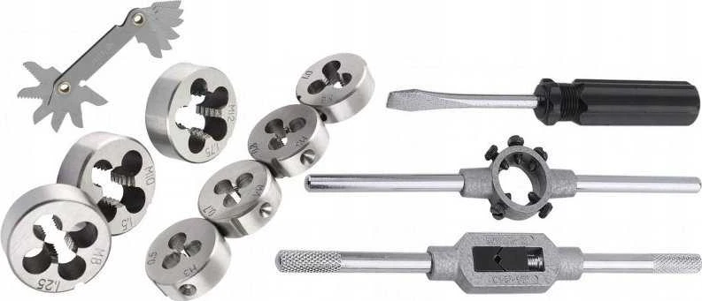 Bituxx Čiaupų ir sriegimo įrankių rinkinys 32 vnt. (M3-M12) metalinis lagaminas