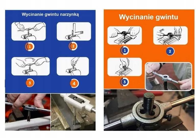 Bituxx Sriegių kirtiklių ir plokštelių rinkinys 16 vnt. (M3-M12) PU organizatoriuje