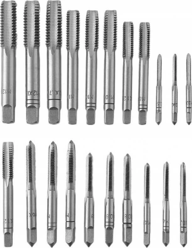Bituxx Čiaupų ir sriegimo įrankių rinkinys 32 vnt. (M3-M12) metalinis lagaminas