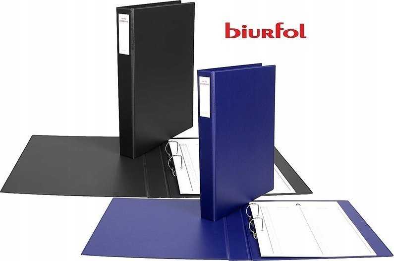 Segregator Biurfol Segregator do akt osobowych A4/4cm 2R tamsiai mėlyna, Tamsiai mėlynas