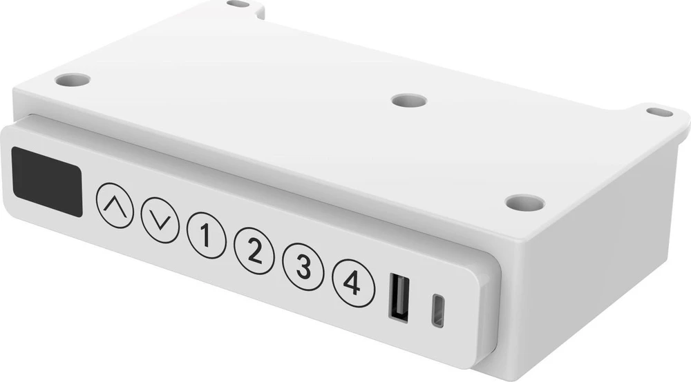 „Activejet“ stalas su elektriniu aukščio reguliavimu 140x70 ET119W-C baltas/ąžuolas
