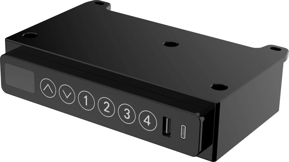 „Activejet“ stalas su elektriniu aukščio reguliavimu 140x70 ET119W-C juodas