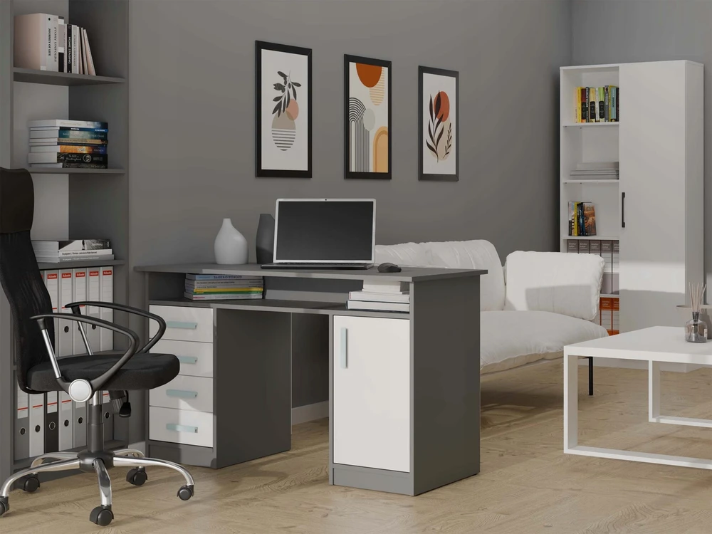 Antracitinio spalvos rašomasis stalas 125 cm x 55 cm