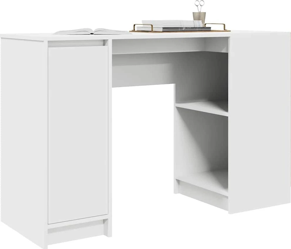 Rašomasis stalas, baltos, 120x42x76 cm, apdirbta mediena
