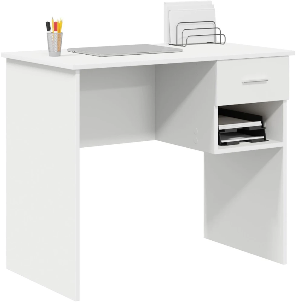 Stalas Balta 90 x 49 x 75 cm Apdirbta mediena