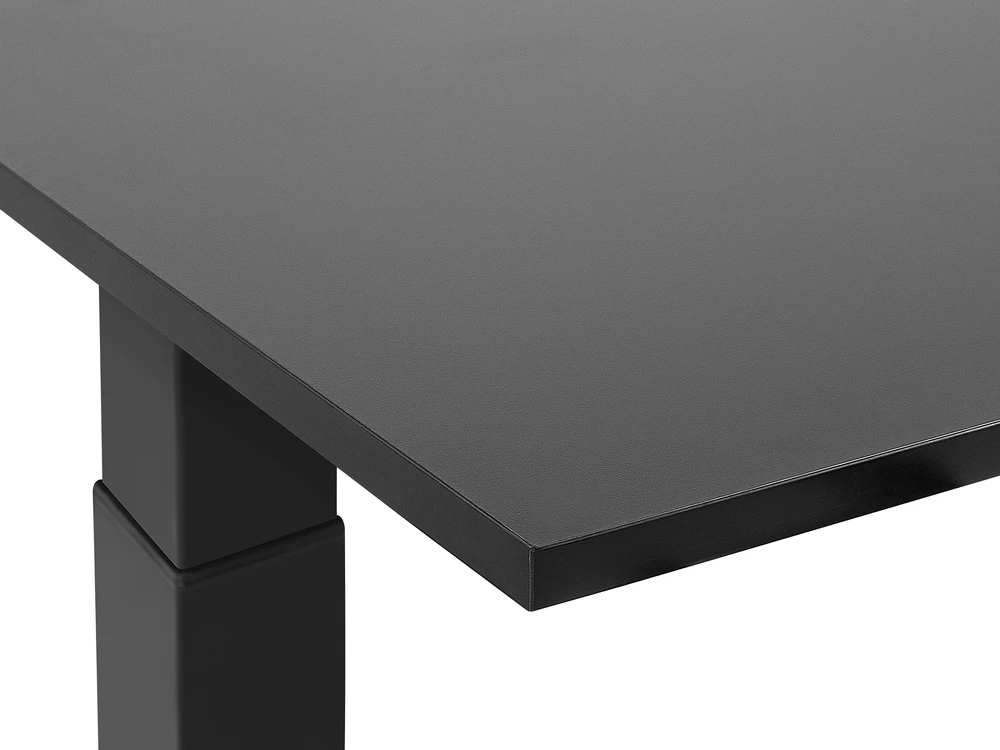 Beliani Elektriškai reguliuojamas stalas DESTIN II juodas 160 cm 72 cm