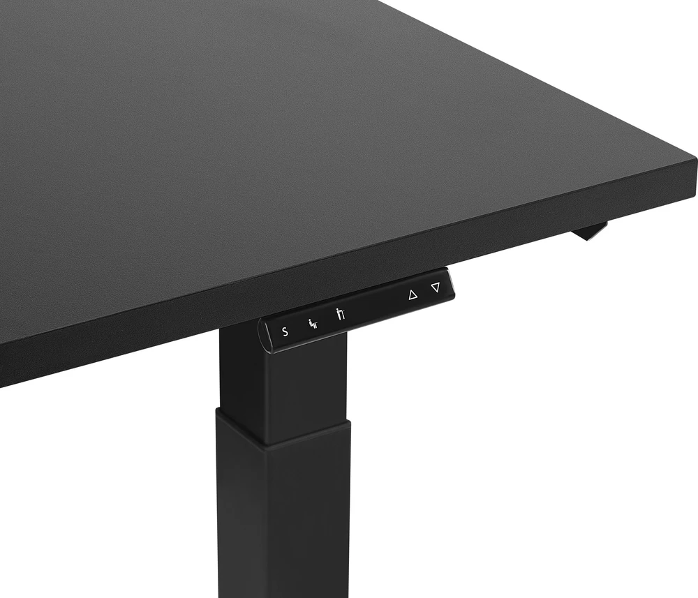Beliani Elektriškai reguliuojamas stalas DESTIN II juodas 160 cm 72 cm