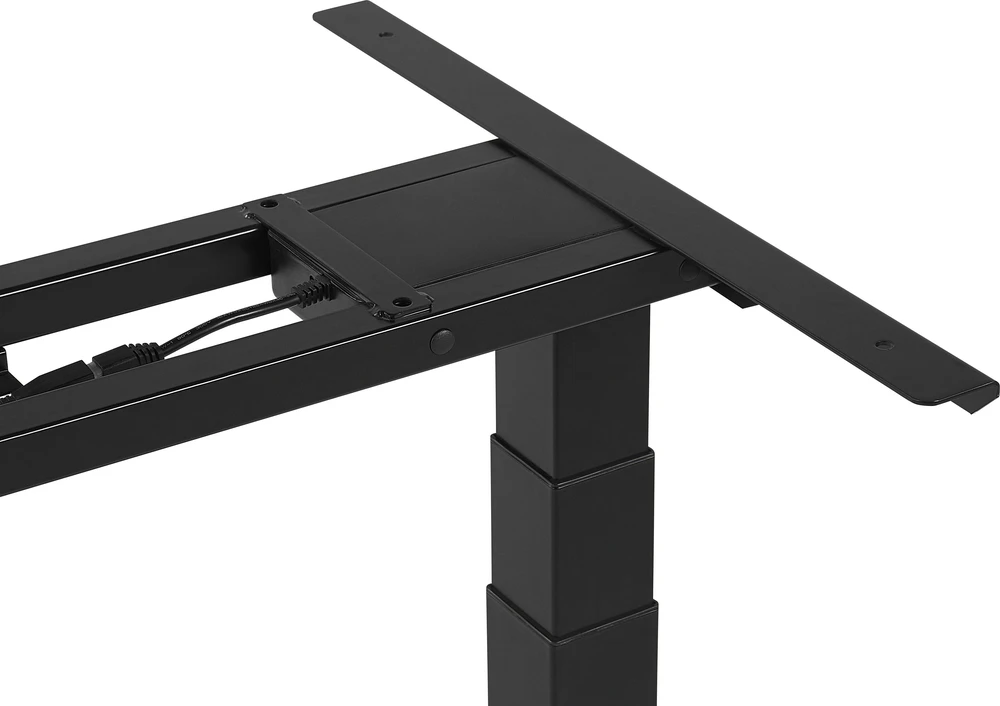 Beliani Elektriškai reguliuojamas stalas DESTIN II juodas 160 cm 72 cm