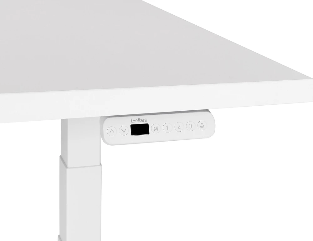 Beliani Elektriškai reguliuojamas stalas DESTINES baltas 180 cm 80 cm