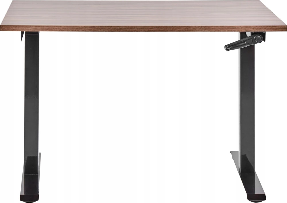 Beliani Rankiniu būdu reguliuojamas stalas DESTINES rudas/juodas 120 cm 72 cm