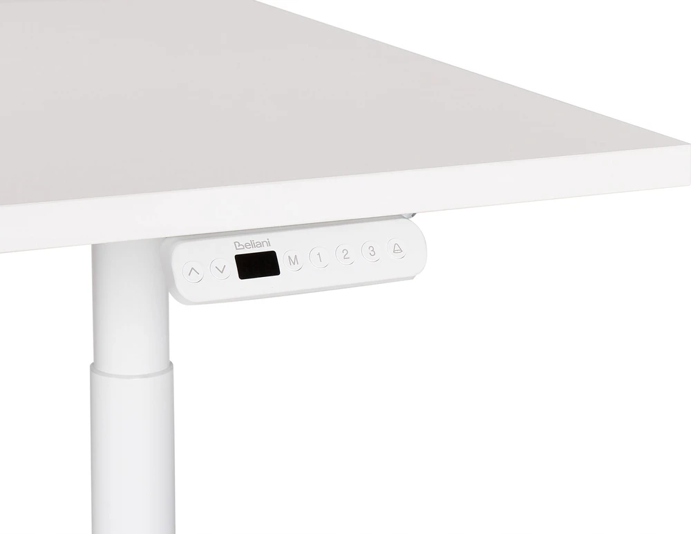 Beliani Elektriškai reguliuojamas stalas DESTINAS baltas 180 cm 80 cm