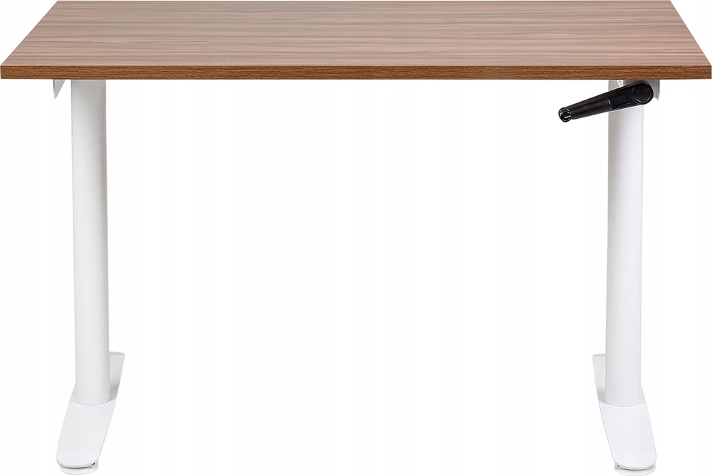 Beliani Reguliuojamo aukščio stalas DESTINAS rudas/baltas 120 cm 72 cm