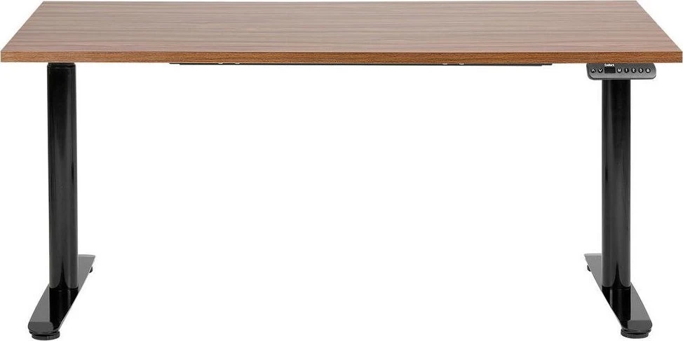 Beliani Elektra reguluojamas rašomasis stalas DESTINAS rudas/juodas 160 cm 72 cm