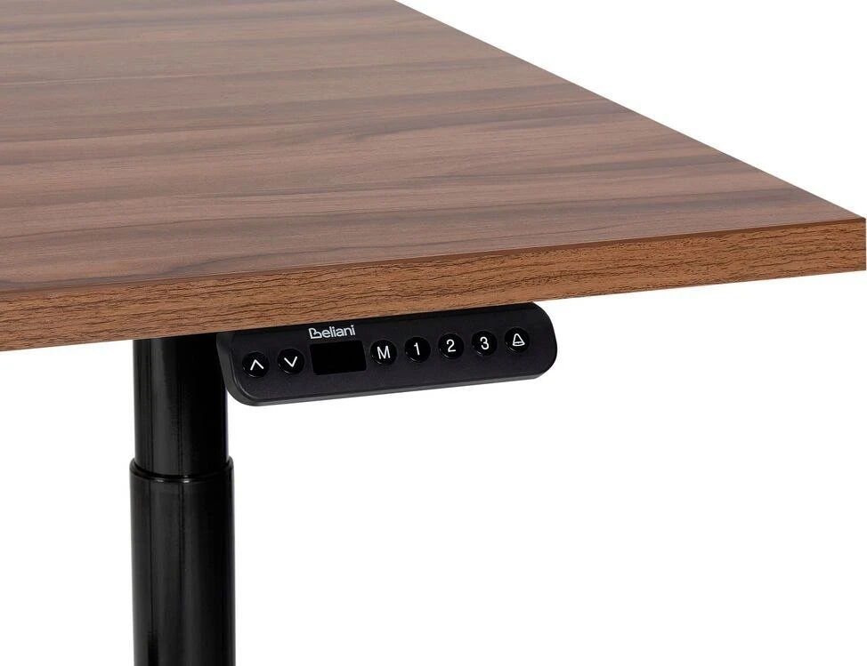 Beliani Elektra reguluojamas stalas DESTINAS, rudas/juodas, 180 cm x 80 cm