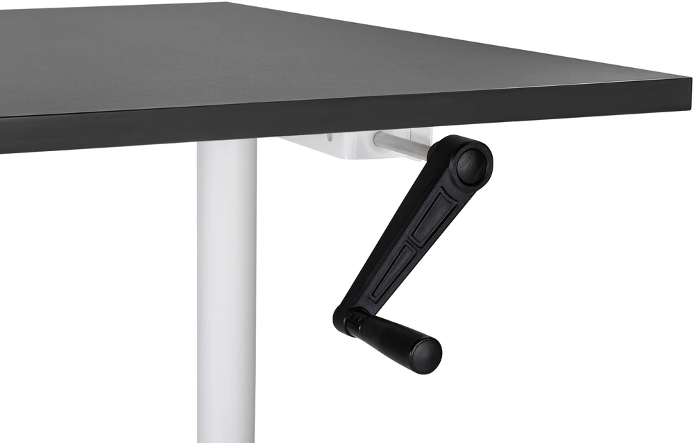 Beliani Reguliuojamo aukščio stalas DESTINAS Juodas/baltas 120 cm 72 cm