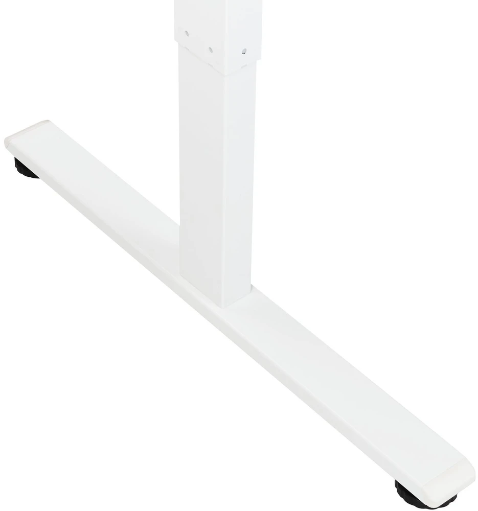 Beliani Kampinis elektra reguliuojamas stalas DESTINES juodas/baltas 160 cm 109 cm kairinis