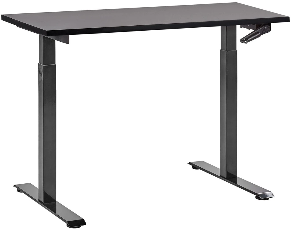 Beliani Rankiniu būdu reguliuojamas stalas DESTINES juodas 120 cm 72 cm