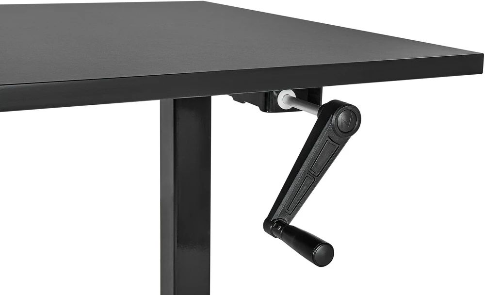 Beliani Rankiniu būdu reguliuojamas stalas DESTINES juodas 120 cm 72 cm