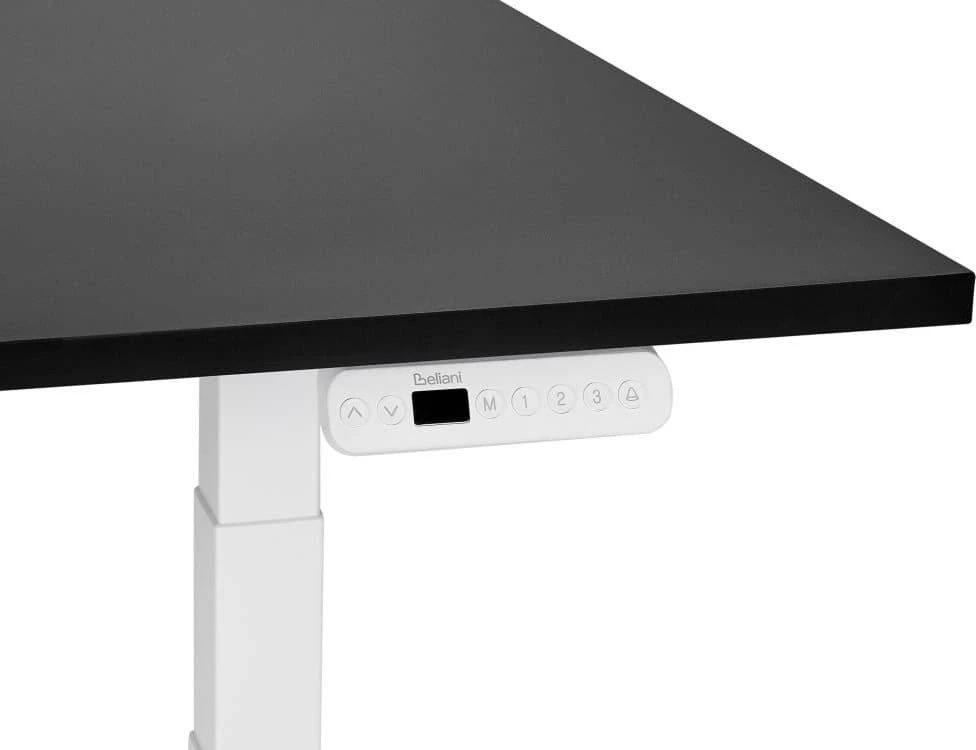 Beliani Elektra reguluojamas stalas DESTINES juodas/baltas 160 cm 72 cm