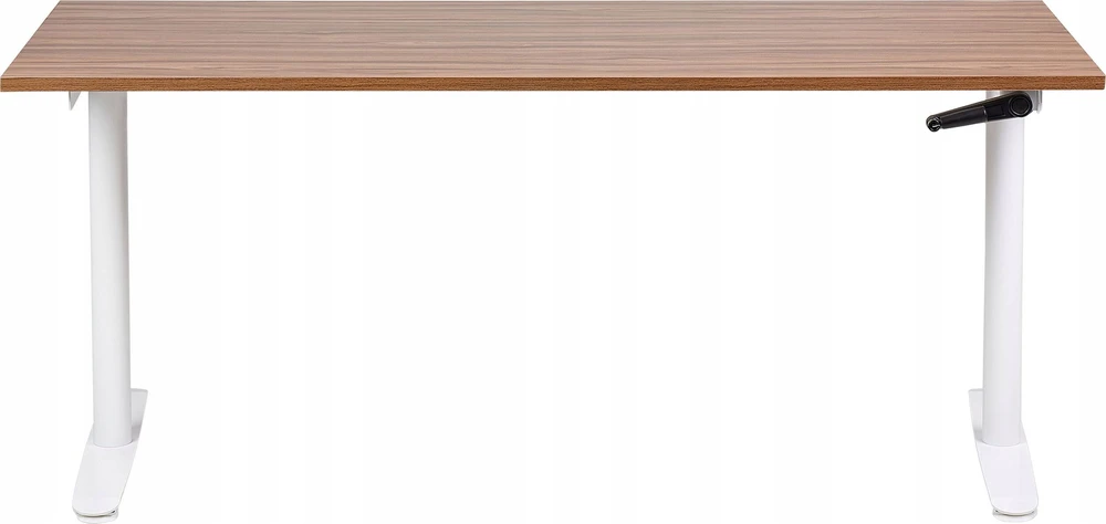Beliani Reguliuojamo aukščio rašomasis stalas DESTINAS rudas/baltas 160 cm 72 cm