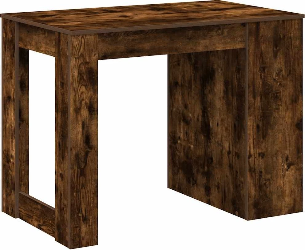 Rašomasis stalas su stalčiumi/lentyna, dūminio, 102x62x77,5cm