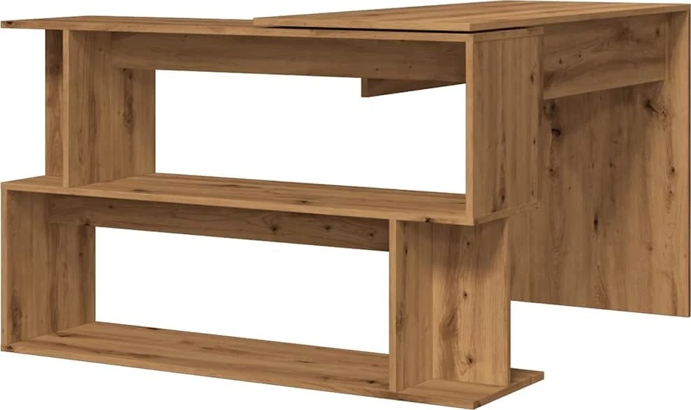 Kampinis rašomasis stalas, artisano, 200,5x50x76cm, mediena