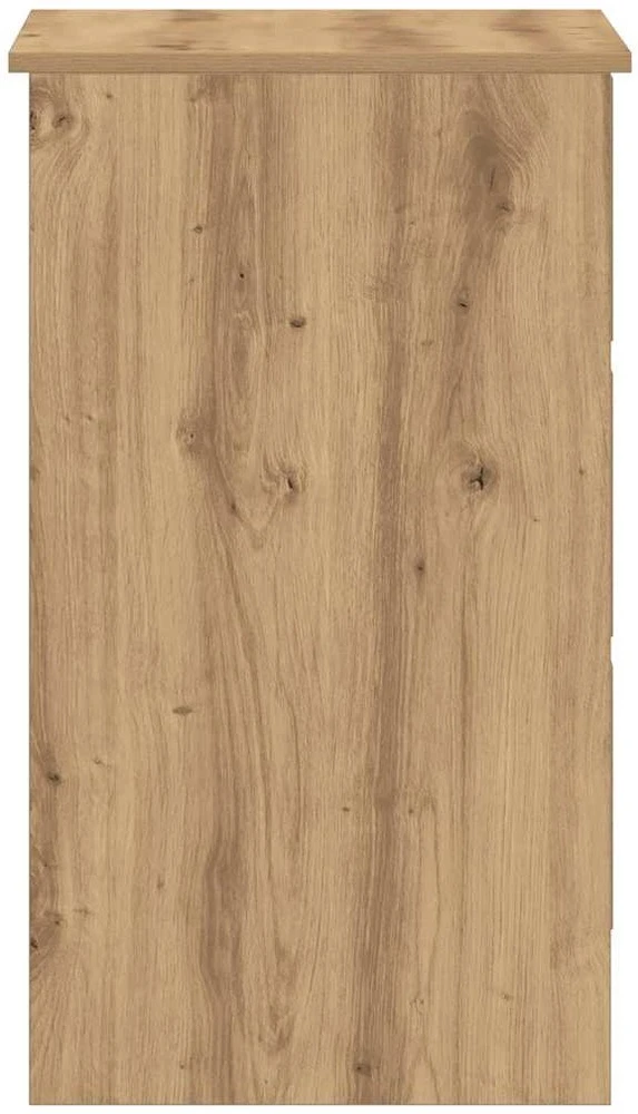 Rašomasis stalas, ąžuolo spalvos, 90x45x76 cm, inžinerinė mediena