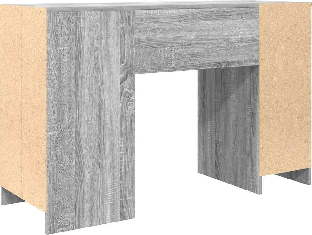 Rašomasis stalas, pilkas ąžuolo, 120x42x76 cm, apdirbta mediena