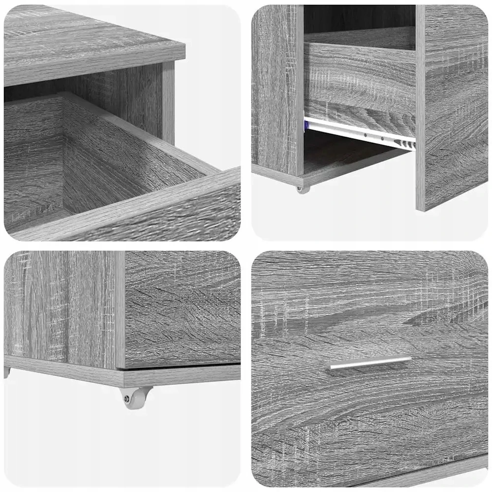 Stalas Pilkas Sonoma Apdirbta mediena 131,5 x 50 x 106,5 cm