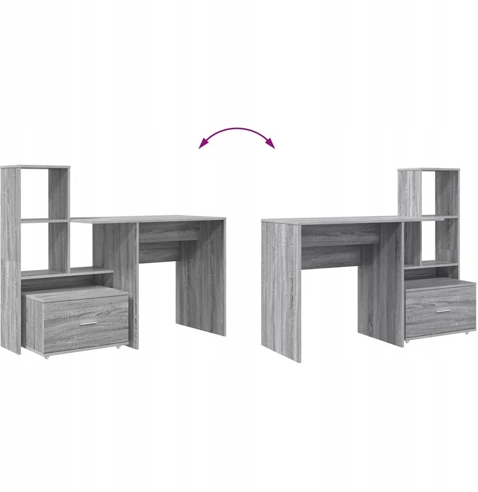 Stalas Pilkas Sonoma Apdirbta mediena 131,5 x 50 x 106,5 cm
