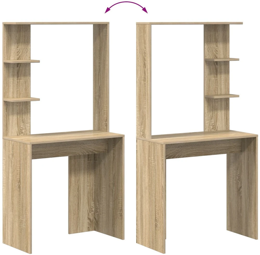 Stalas Sonoma ąžuolas Apdirbta mediena 78,5 x 37 x 154,5 cm
