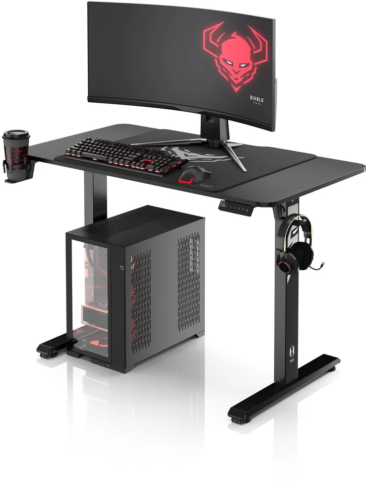 Diablo Chairs Diablo X-TENSIO 1100 Electric Desk juoda
