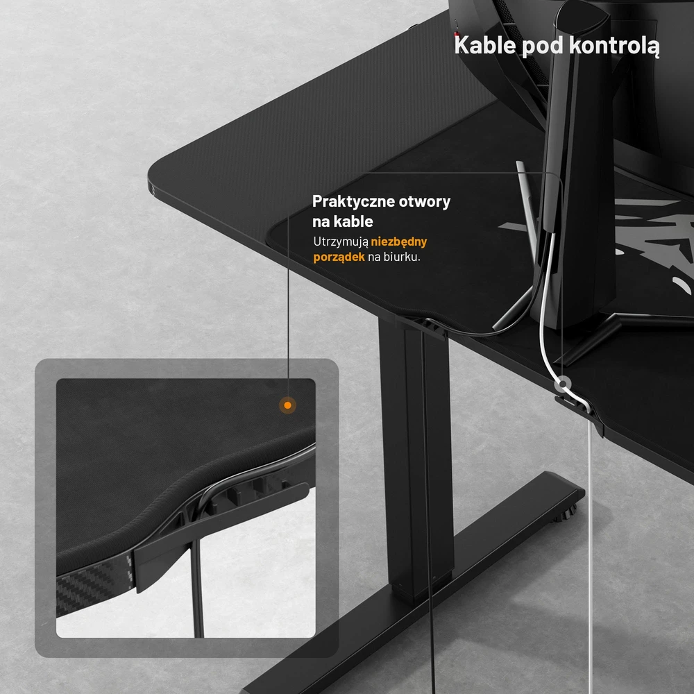 Diablo Chairs Diablo X-TENSIO 1100 Electric Desk juoda