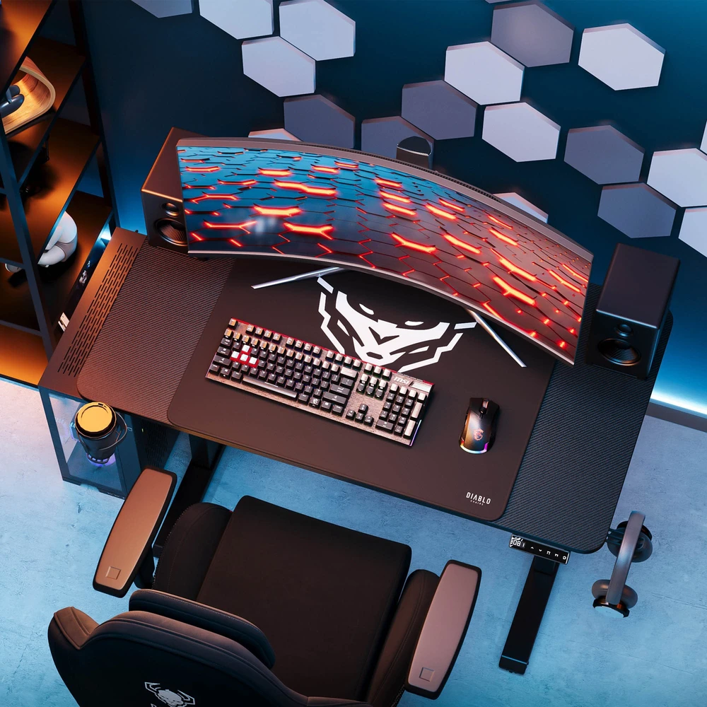 Diablo Chairs Diablo X-TENSIO 1100 Electric Desk juoda