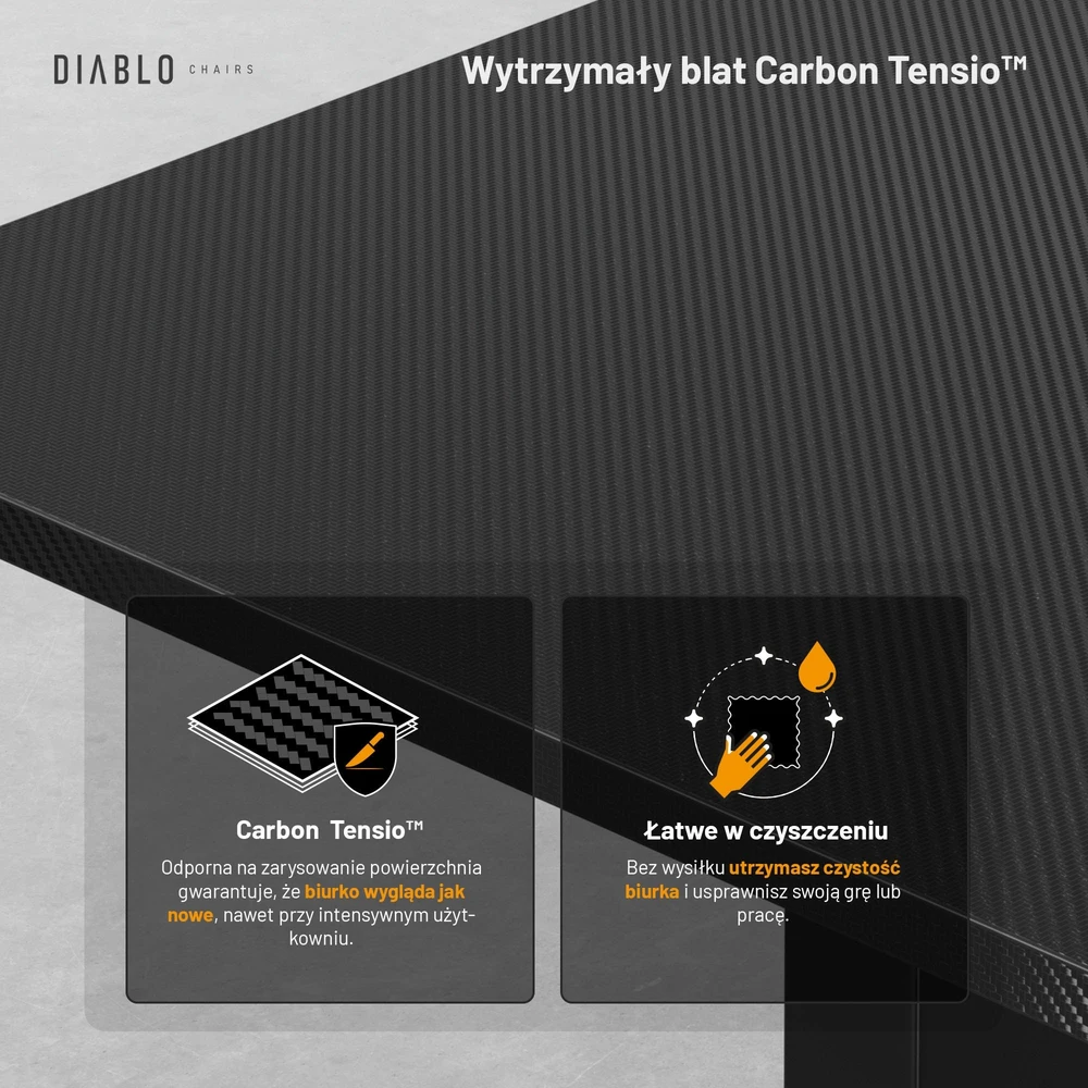 Diablo Chairs Diablo X-Tension 1400 Juodas elektra reguliuojamas Žaidimų Stalas | 1400 x 600 x 1170 mm