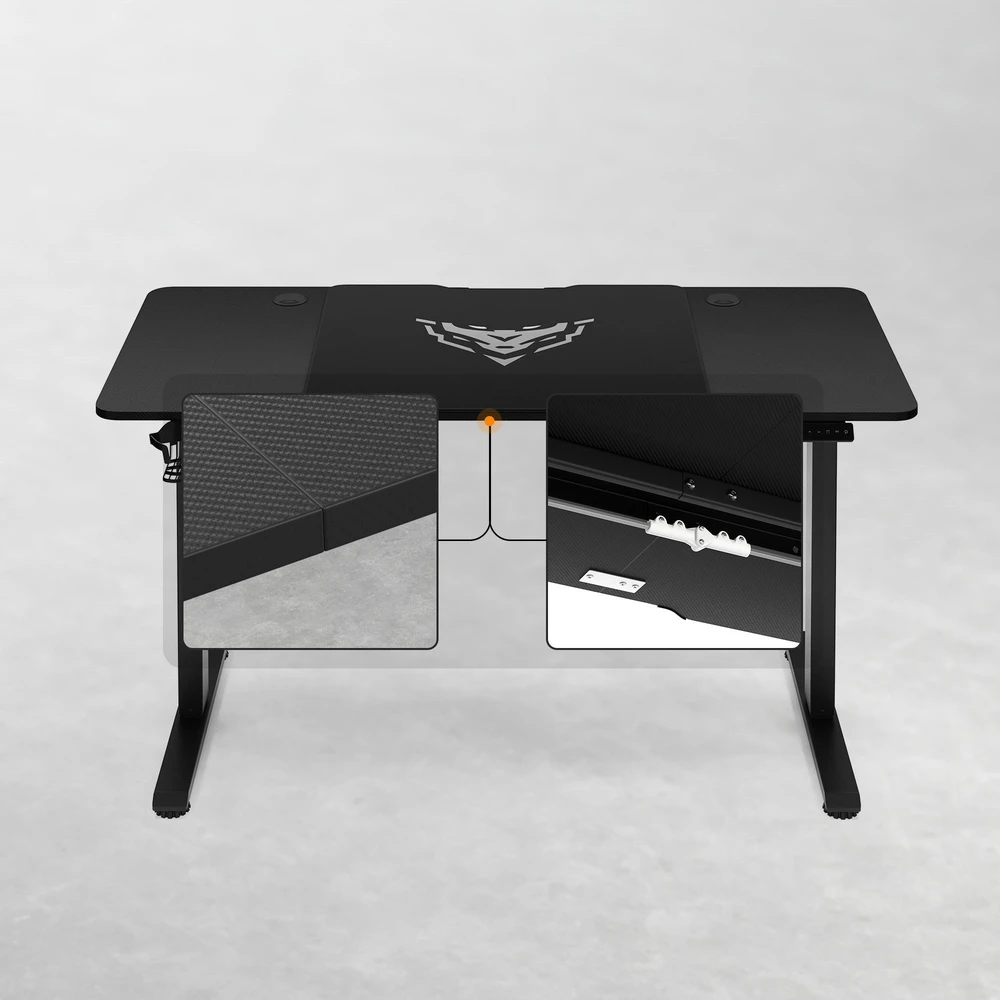 Diablo Chairs Diablo X-Tension 1400 Juodas elektra reguliuojamas Žaidimų Stalas | 1400 x 600 x 1170 mm